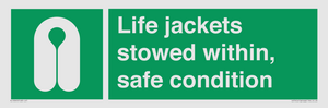 Life jackets stowed within